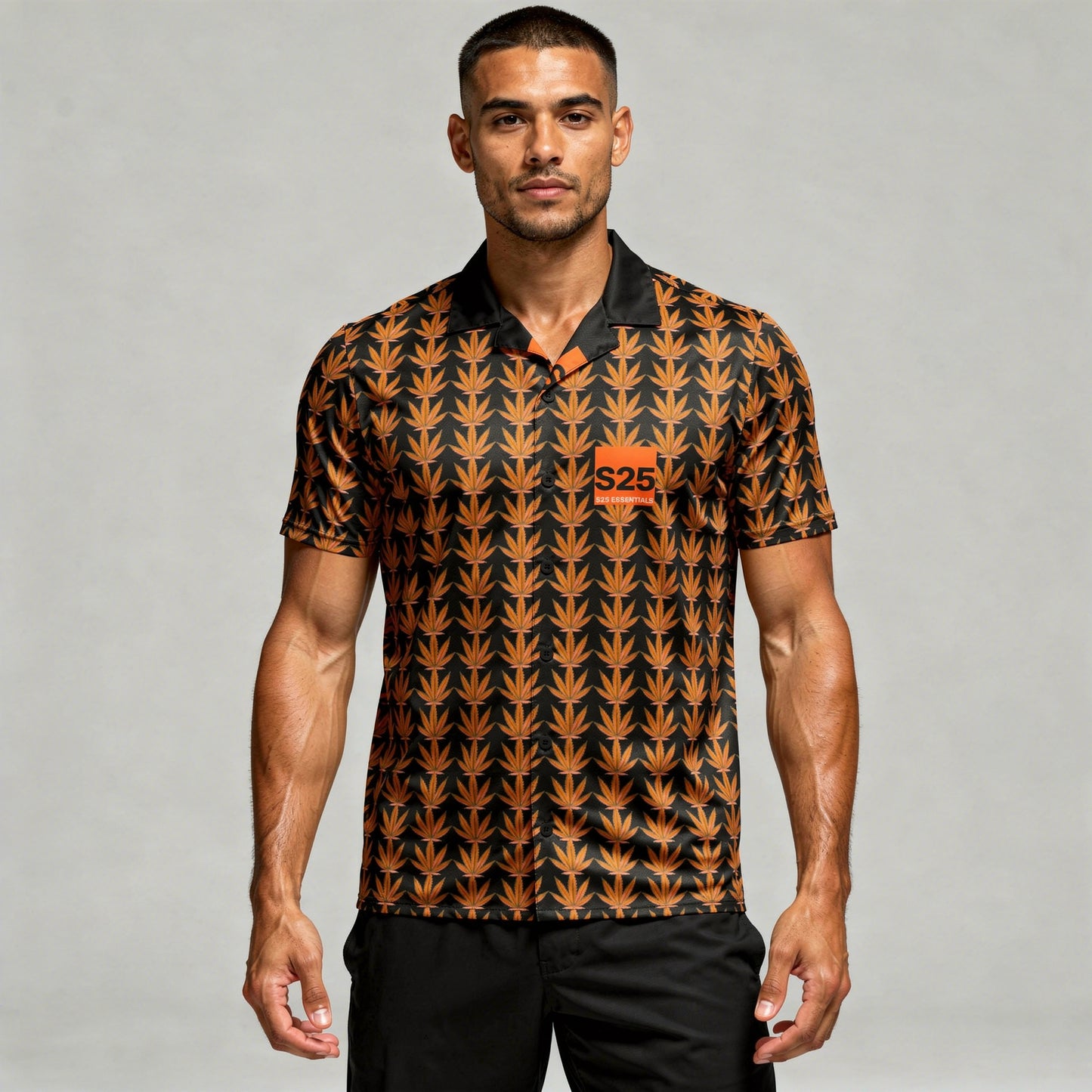 s25 Essentials Dark Matter button shirt