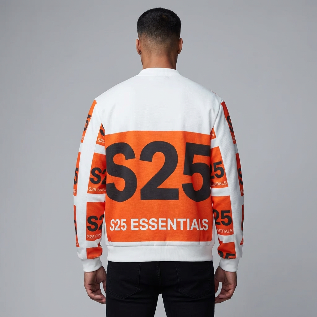 S25 Essentials white logo bomberjack