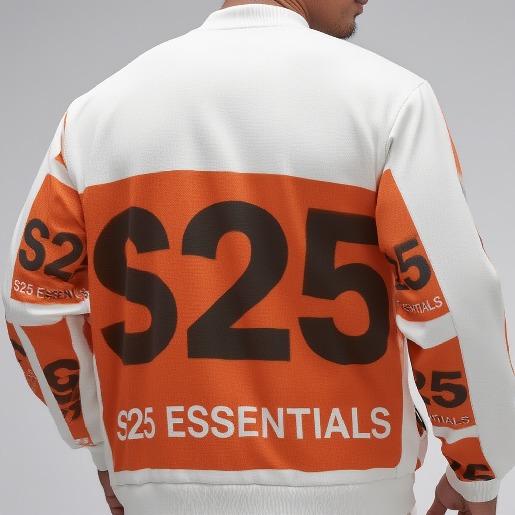 S25 Essentials white logo bomberjack