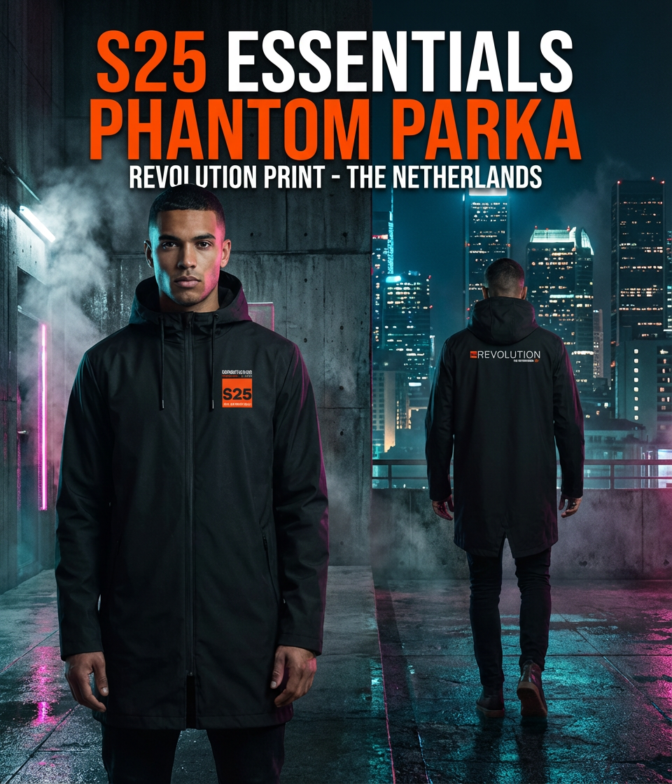 S25 Essential Wax Parka Black Phantom Revolution