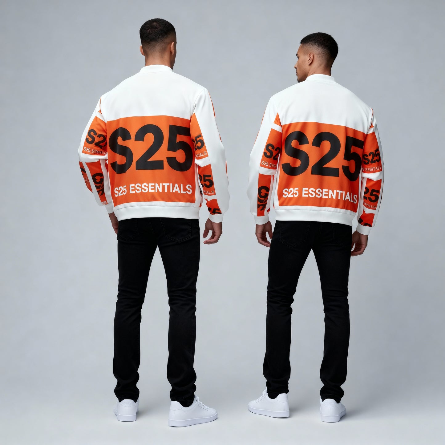 S25 Essentials white logo bomberjack