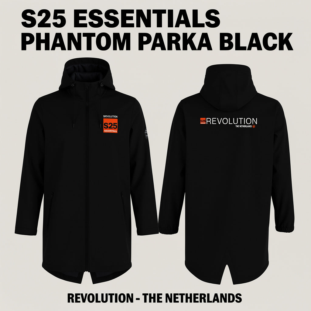 S25 Essential Wax Parka Black Phantom Revolution