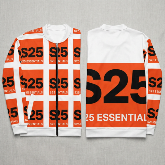 S25 Essentials white logo bomberjack